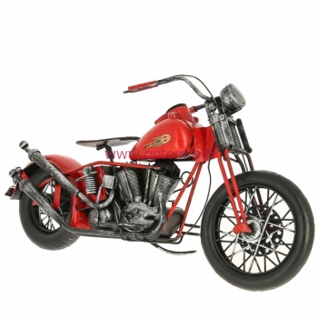 Оптом модель металлического мотоцикла HARLEY-DAVIDSON EL KNUCKLEHEAD 1937 год ретро цвет красный, масштаб 1:6, длина 38 см.
